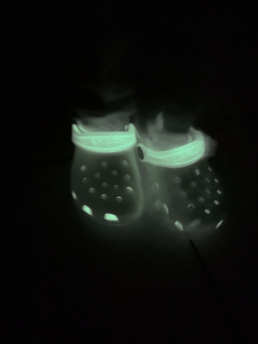 Glowing crocks in the dark