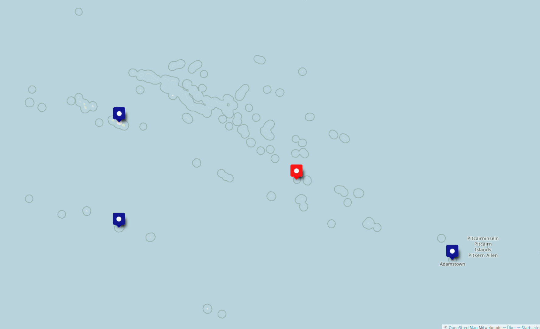 Map of Southern Sea