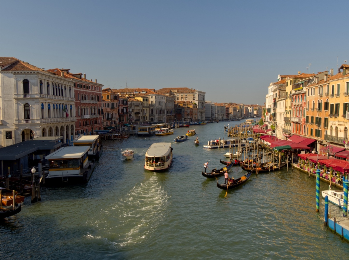 View of the canals in Venice